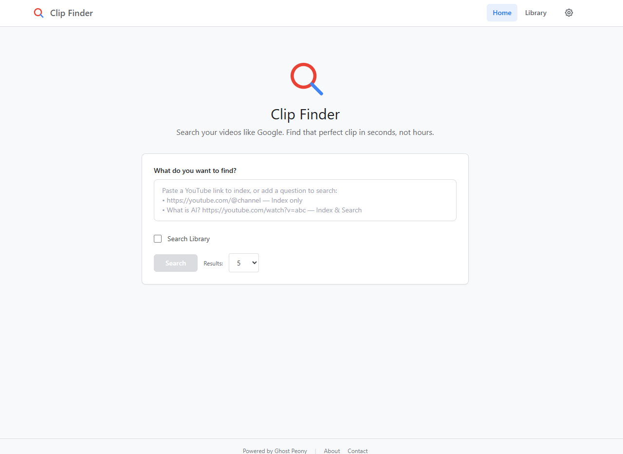 Clip Finder Interface
